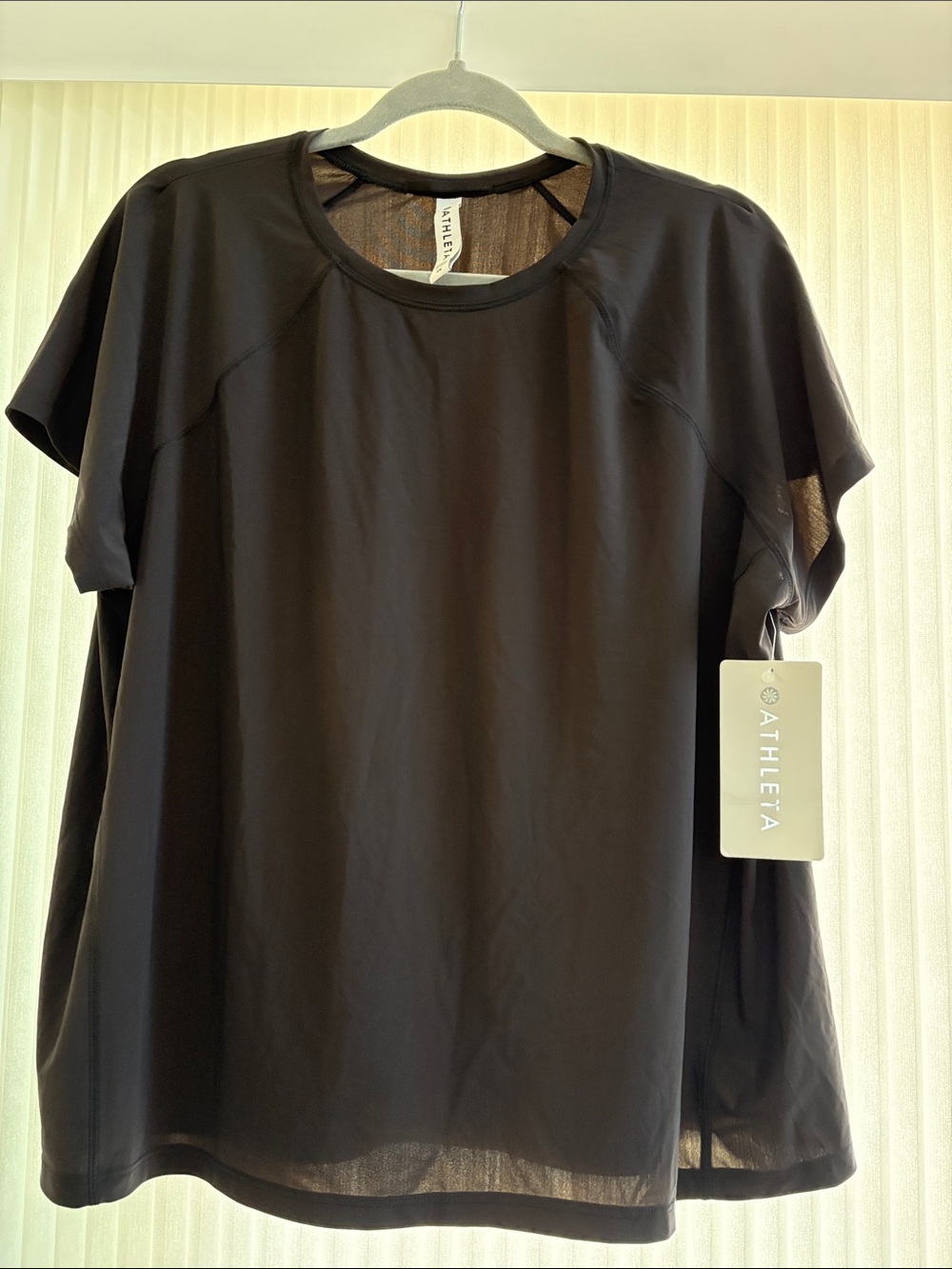 Athleta Black Short Sleeve Performance Top NWT